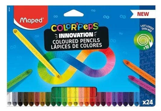 L&aacute;pis de Cor Maped Color Peps Infinity 24 Cores