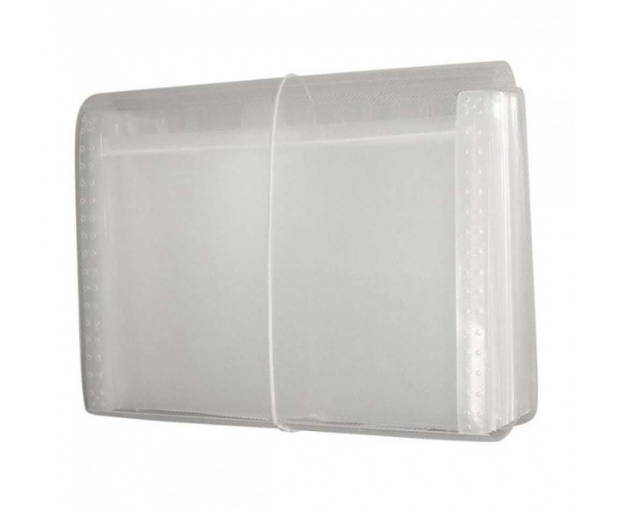 Pasta Sanfonada Ofício 31 divisões Polibras Cristal 253mm x 72mm x 384mm