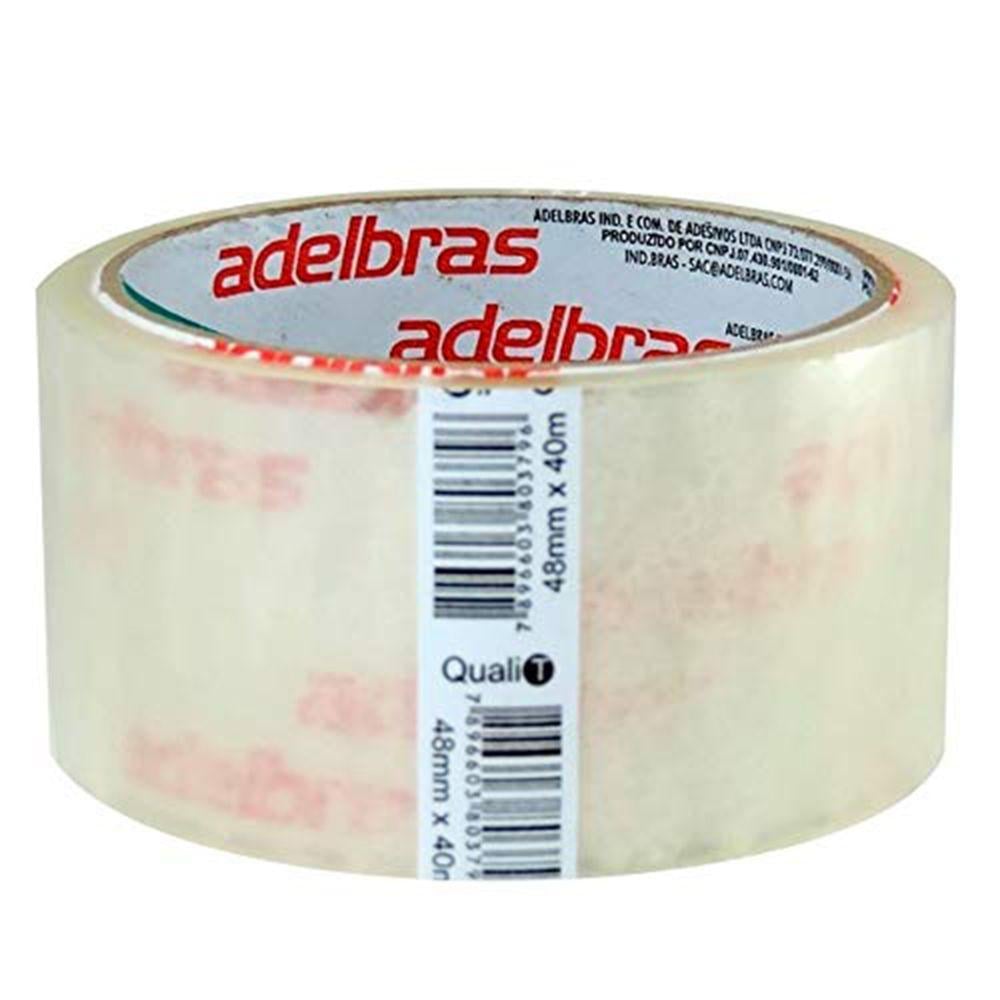 Fita Adesiva Transparente 48mm x 40m Adelbras Unitaria