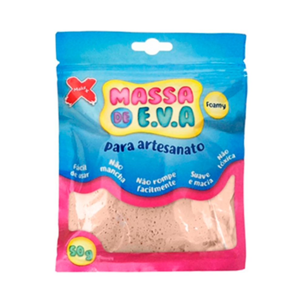 Massa de EVA para Artesanato 50g Make+ Bege