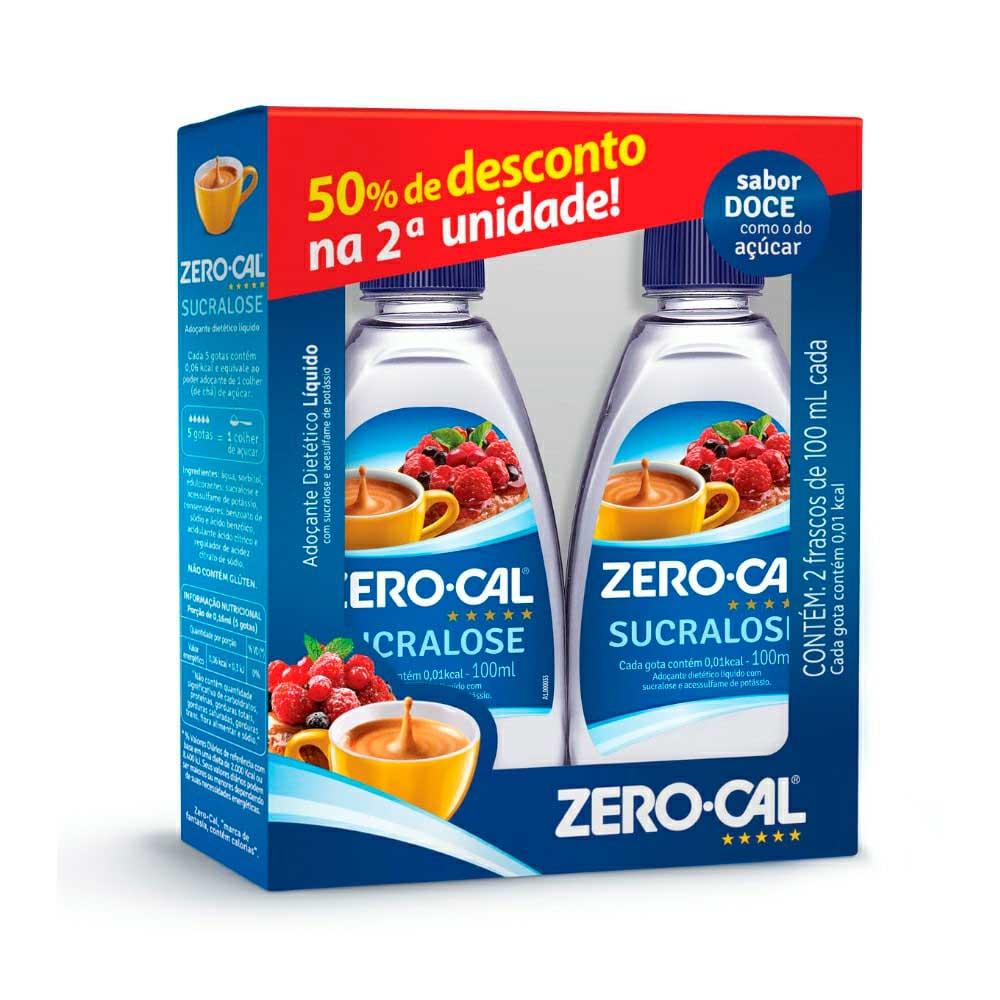 Adoçante Gotas Zero-Cal Sucralose 2 unidades 100ml cada