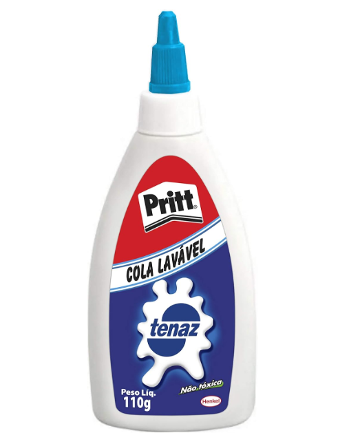 Cola L&iacute;quida Branca Lav&aacute;vel Pritt Tenaz 110g