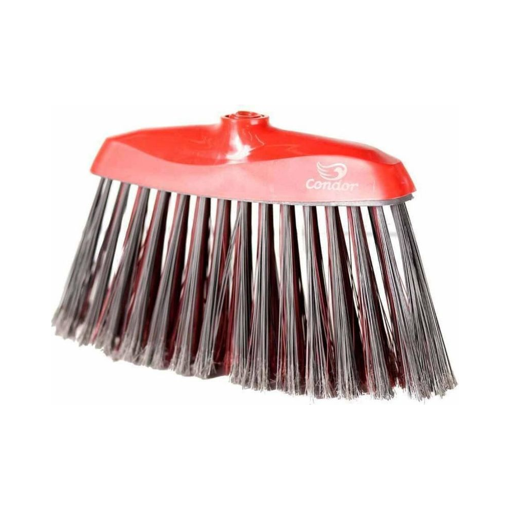 Vassoura Pl&aacute;stica 30cm Condor Madri Vermelha para Limpeza