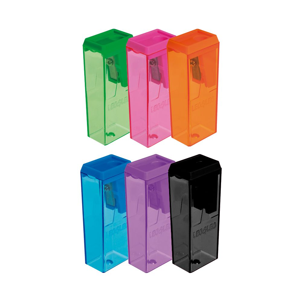 Apontador Pl&aacute;stico Bloco Leo e Leo Cores Sortidas Unit&aacute;rio