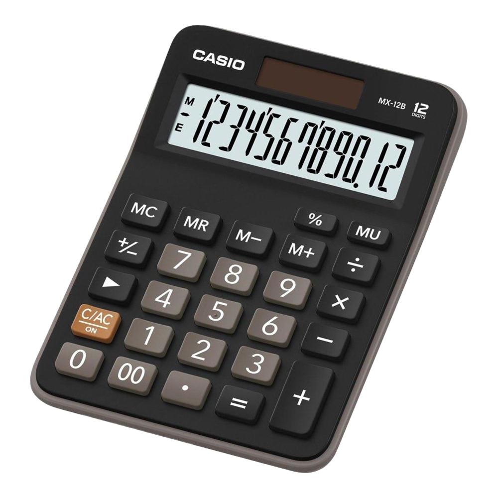 Calculadora de Mesa 12 d&iacute;gitos Casio MX-12B Preta Unit&aacute;ria