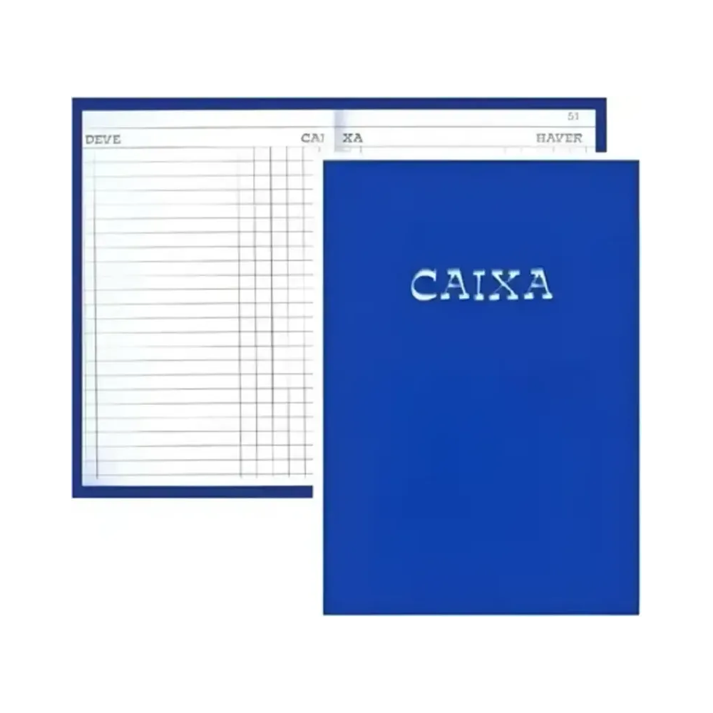 Livro Caixa 1/4 Tamoio 100 folhas 212mm x 150mm 56g/m&sup2;