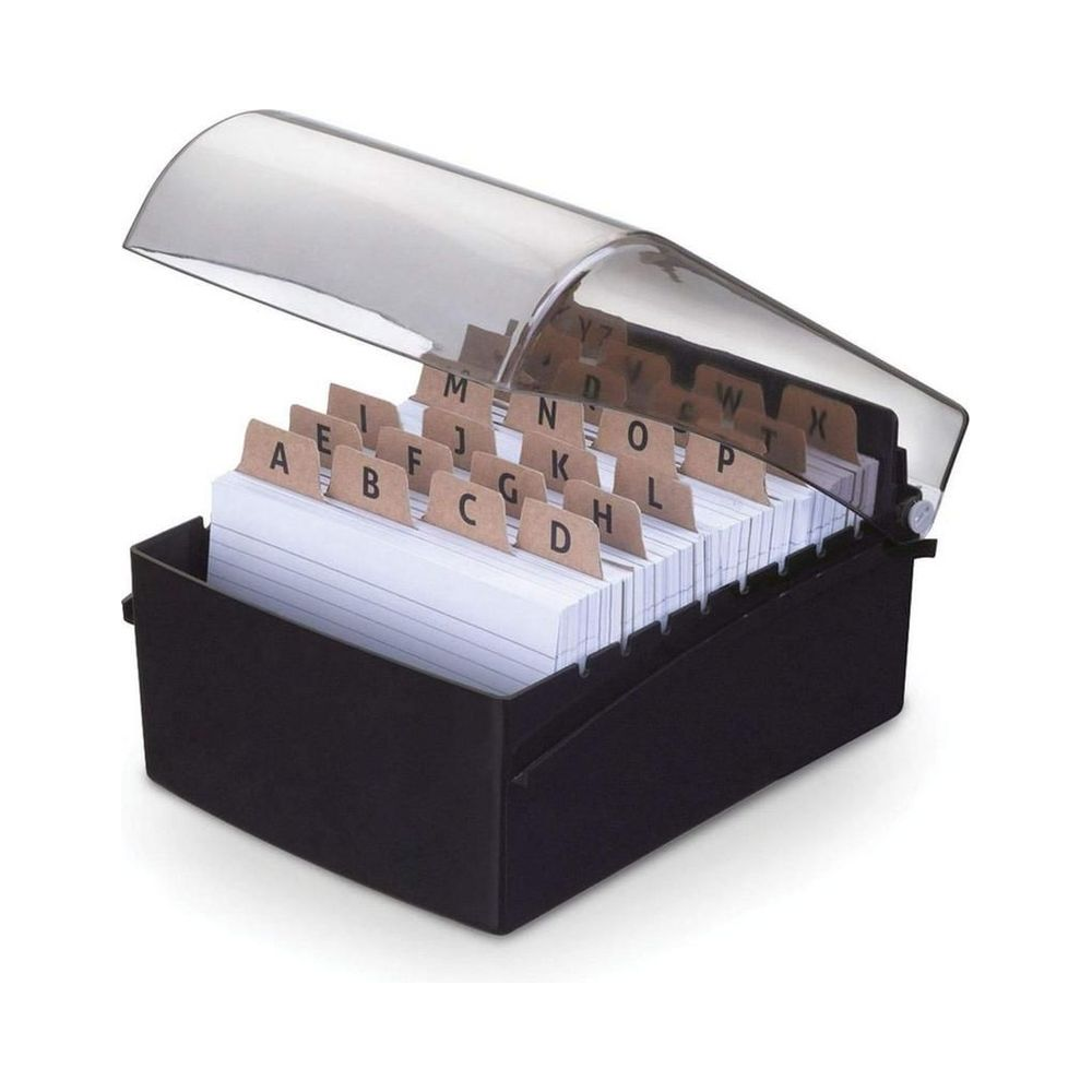 Fich&aacute;rio de Mesa para Fichas Personalizadas 4x6 Maxcril Preto