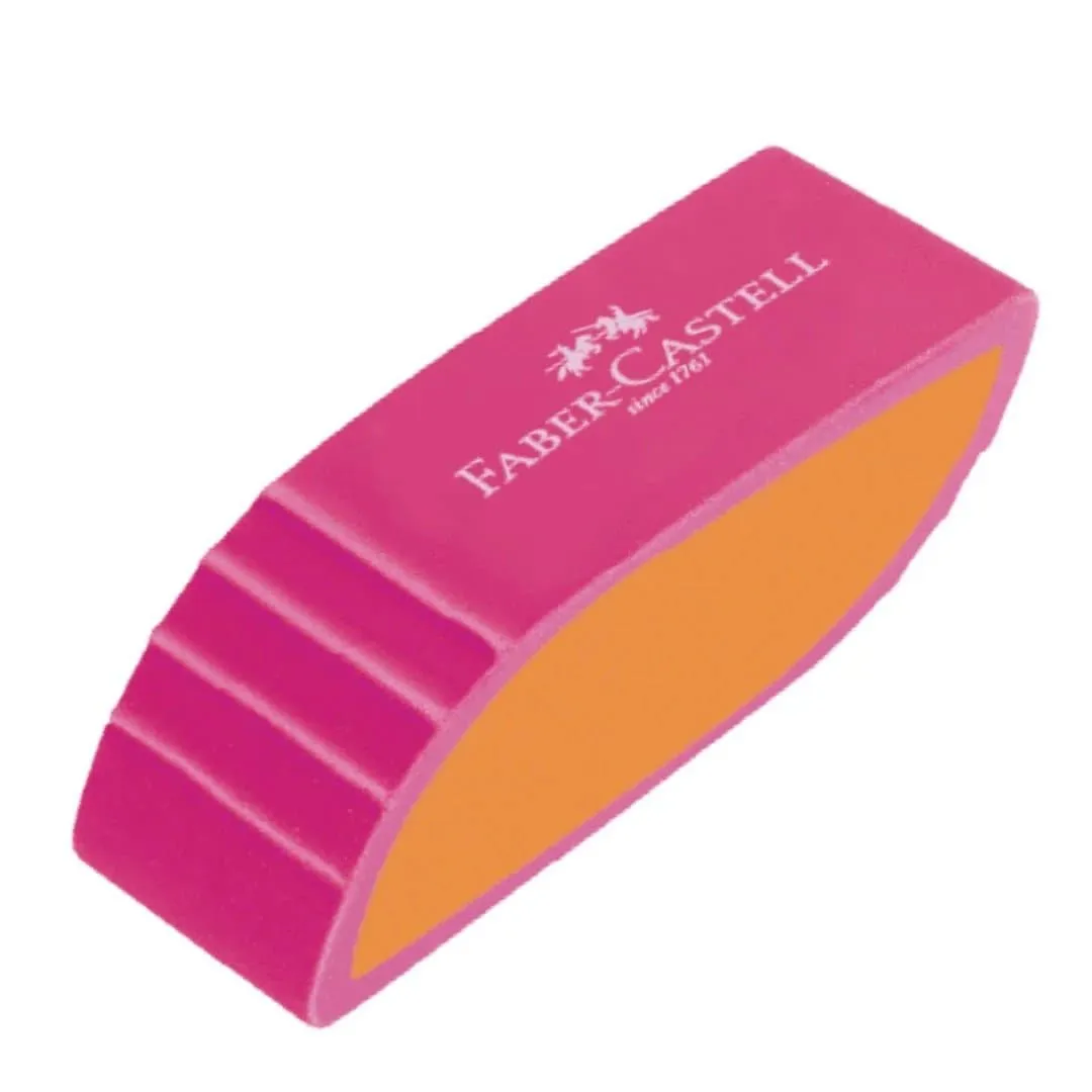 Borracha Bicolor Faber-Castell Colorida Sem PVC