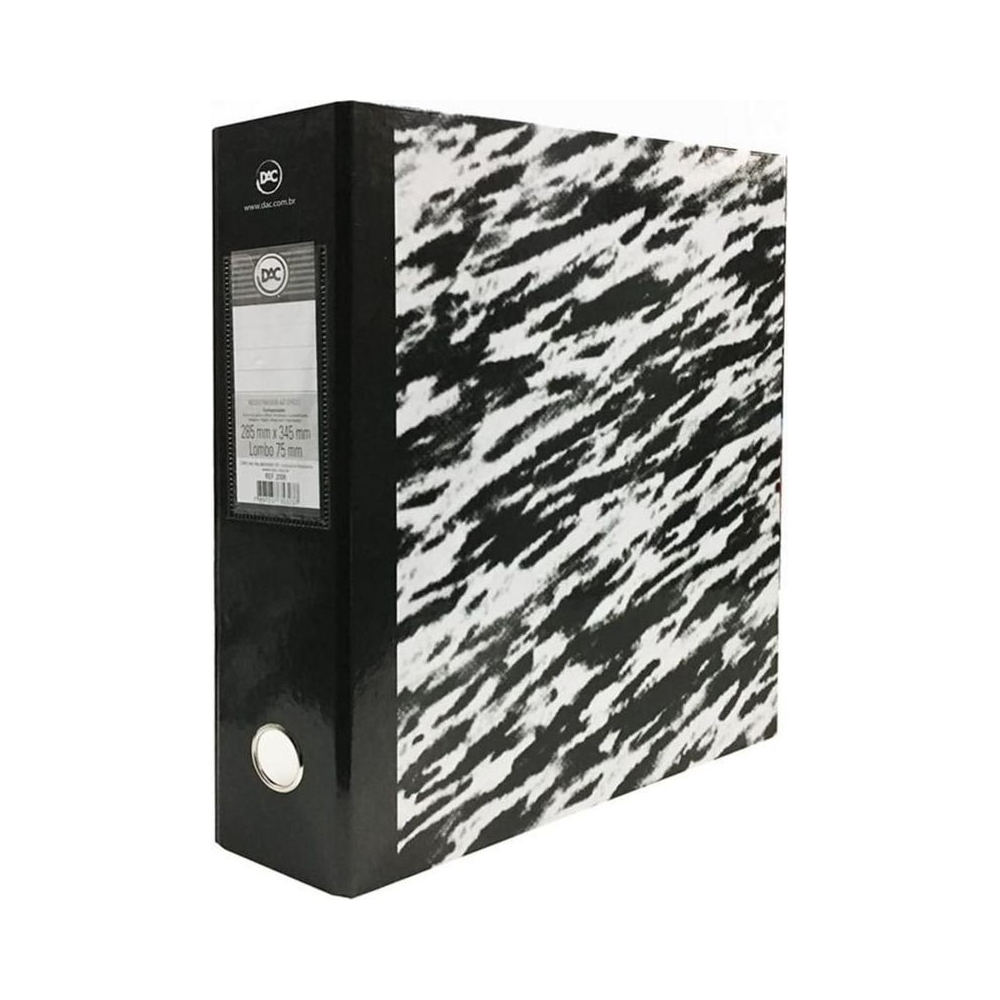 Registrador AZ Cloreto de Polivinilo Of&iacute;cio 285x345x75mm DAC Estampado Branco