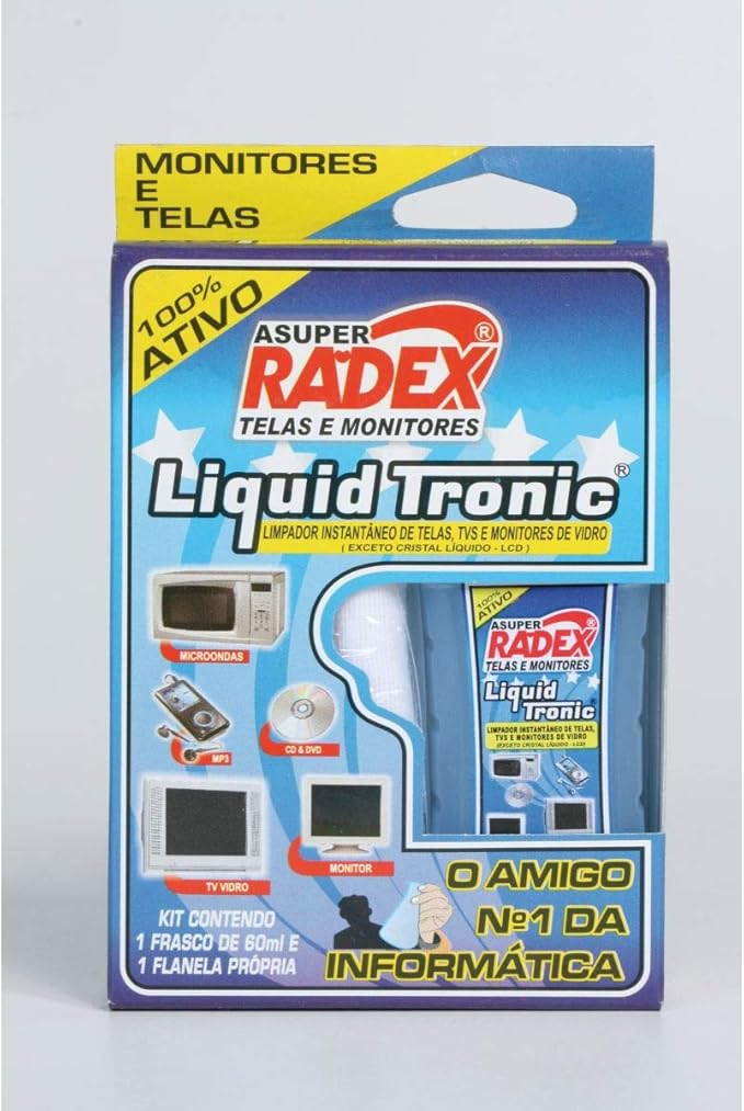 Limpador de Monitores 60ml Radex com Flanela