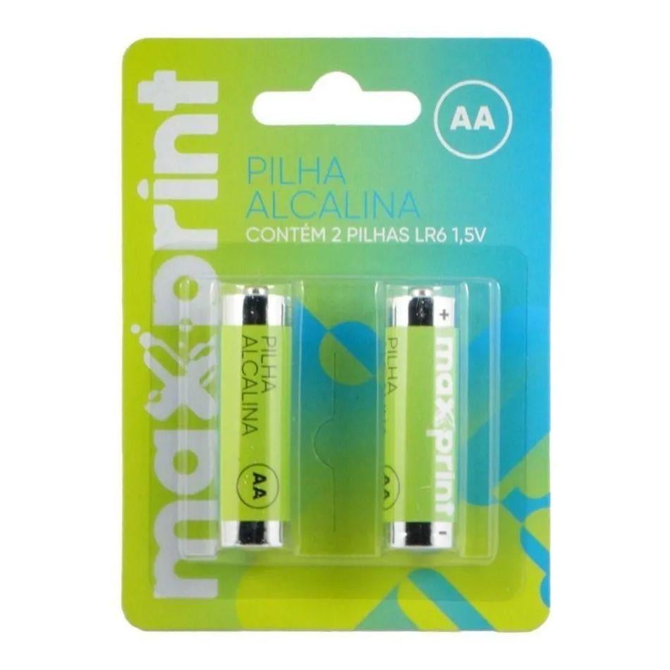 Pilhas Alcalinas AA 1.5V Maxprint 2 unidades