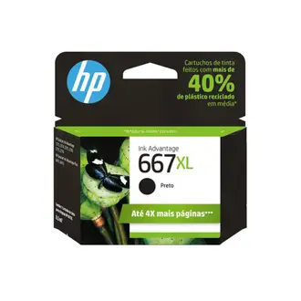 Cartucho HP 667 XL (3YM81AB) Preto - 8,5ml