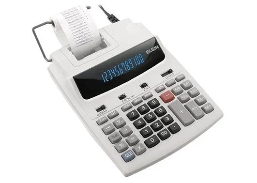 Calculadora Impress&atilde;o MR-6125 Elgin 12 D&iacute;gitos Bivolt Bobina 58mm Cinza