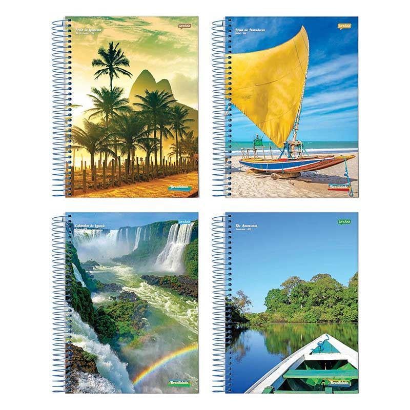 Caderno Brasilidade 1-4 200 folhas Jandaia