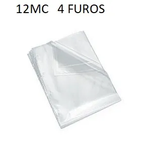Envelope Plástico 0.12mm Ofício 4 furos ACP 10 un