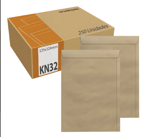 Envelope Kraft SKN32 A4 229x324mm 80g Cx. 250 &ndash; Reipel