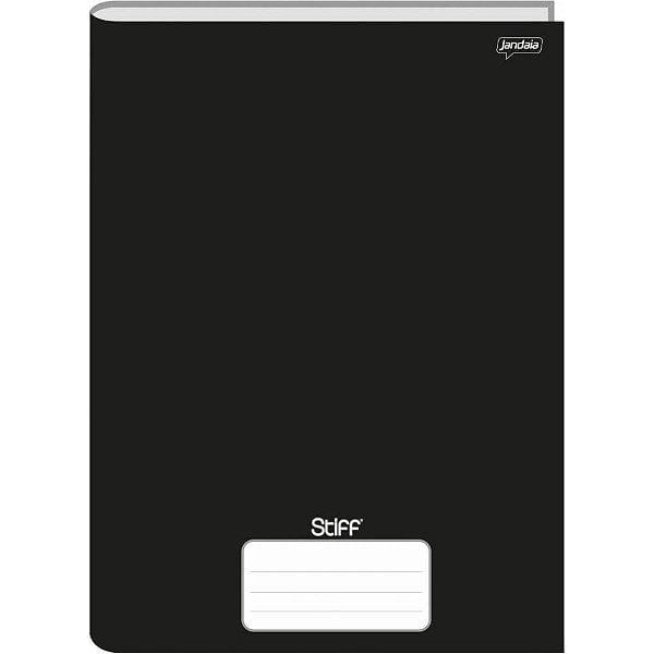 Caderno Brochura Capa Dura Stiff Jandaia Preto 48 folhas 140mm x 200mm 56g/m&sup2;